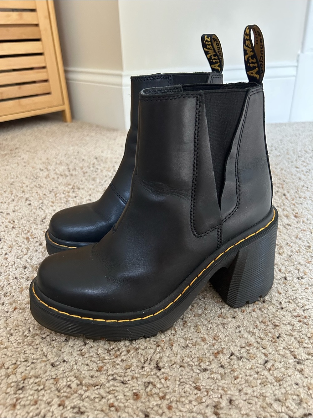 Dr. Martens Spence Leather Flared Heel Chelsea Boots
